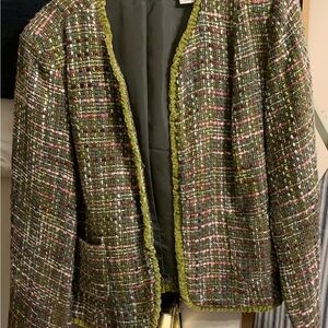 Chic Multicolor Tweed Blazer